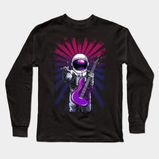 Astronaut With Guitar Long Sleeve T-Shirt